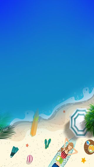 蓝色冰凉一夏游泳PS源文件H5背景素材高清