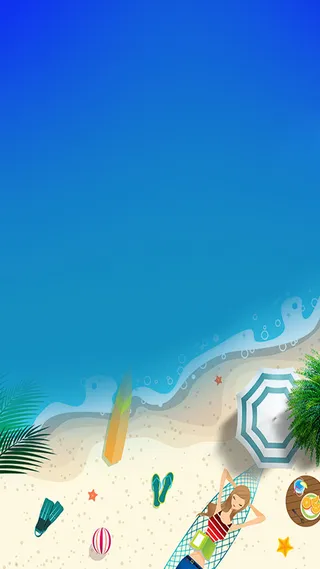 蓝色冰凉一夏游泳PS源文件H5背景素材高清