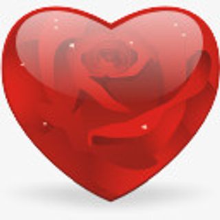 水晶风格心形玫瑰图标免抠