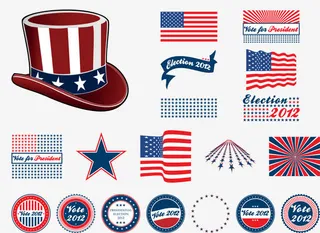 矢量图美国元素免抠