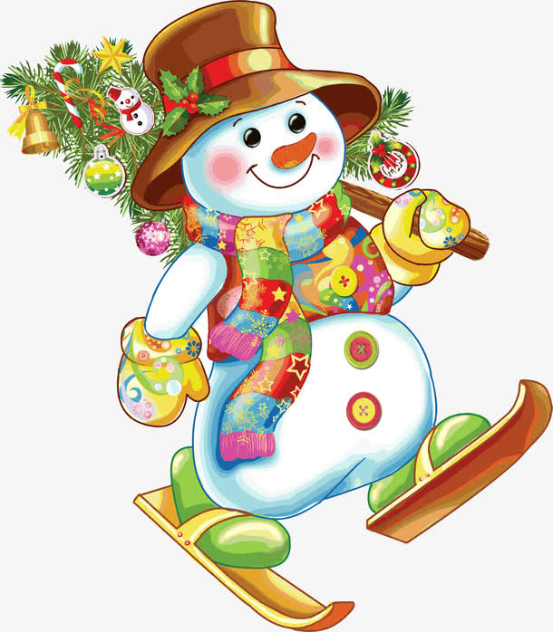 卡通雪人免抠