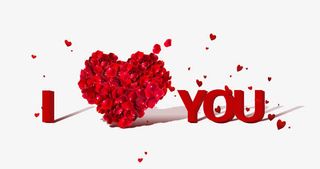 iloveyou艺术字免抠