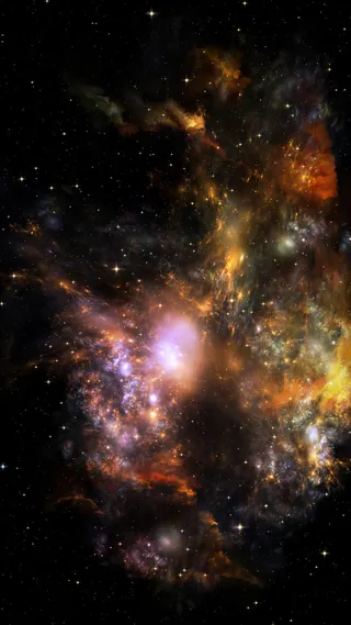 银河系科技感金属色H5背景高清