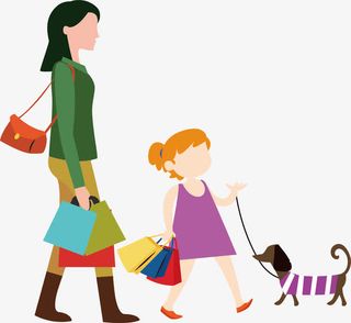 母女消费免抠