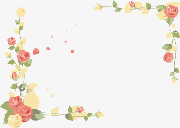 玫瑰花边框图片免抠