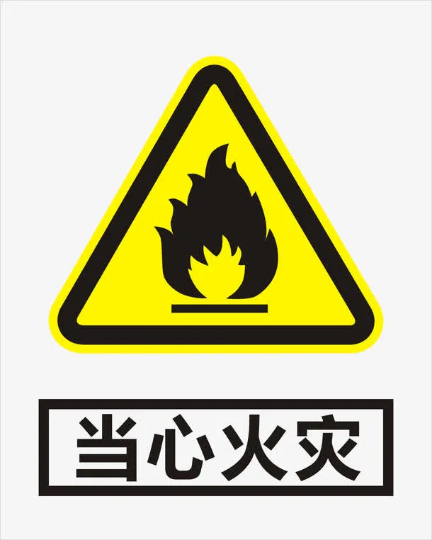 当心火灾免抠