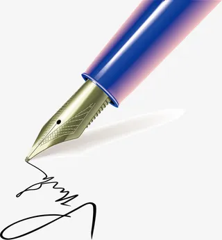 签名png矢量素材免抠