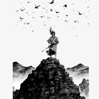 中国风水墨剑客免抠