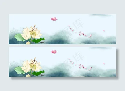 唯美荷花背景图