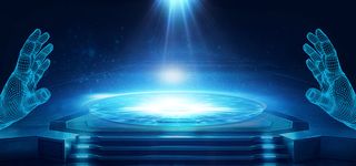 炫酷科技风人工智能banner高清商务科技背景