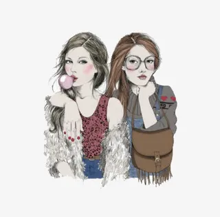 欧美可爱华丽复古png素材免抠