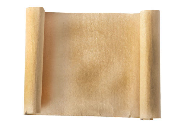 怀旧卷轴纸张免抠