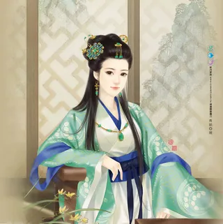 绿色霸气女子主页免抠