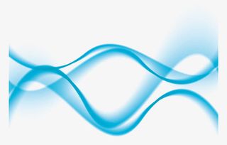 蓝色波浪条纹免抠