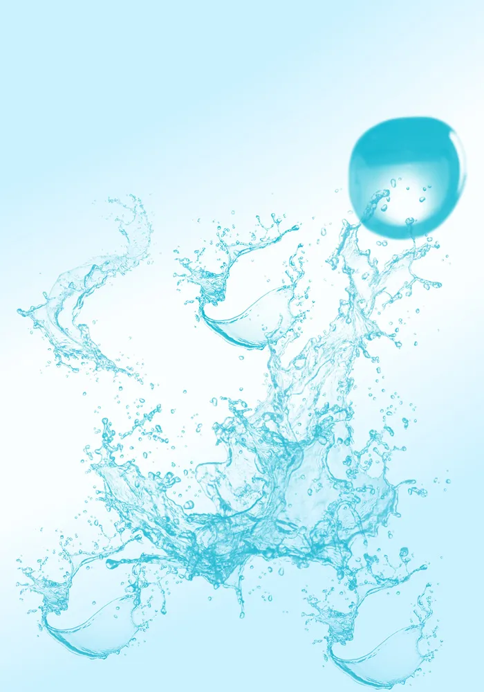 清澈蓝水滴沉落背景素材高清