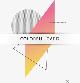 矢量渐变卡片背景免抠