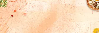淘宝美食大促简约橘色banner高清