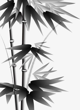 中国风水墨竹林免抠