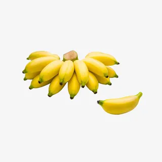 一串成熟美味的小米蕉实物免抠免抠