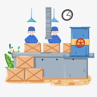 扁平风传送带生产车间免抠