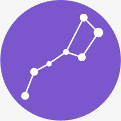 扁平化图标北斗七星符号免抠