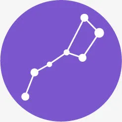 扁平化图标北斗七星符号免抠