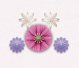 3D微立体视觉花朵设计免抠