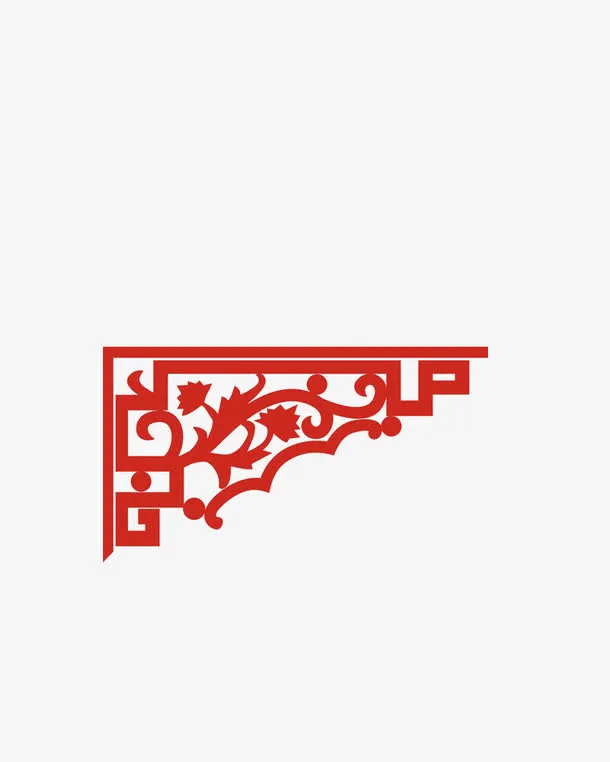 中国风花纹免抠