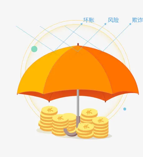 金融理财保护伞金币免抠
