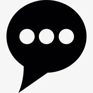 思想的气球三白色点图标免抠