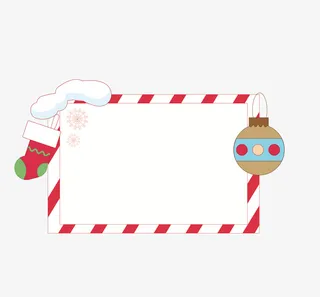 圣诞装饰边框免抠素材免抠
