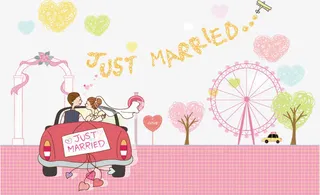 卡通情侣素材免抠