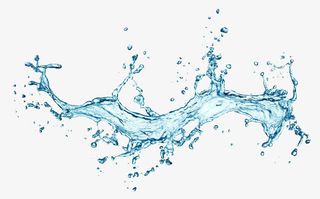 清澈水波浪花免抠