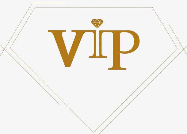 vip金色字体免抠