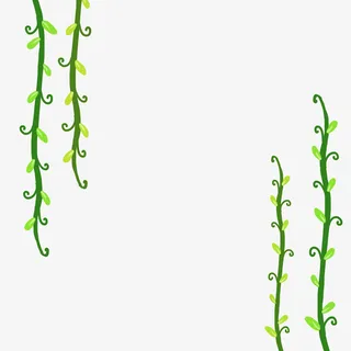 卡通绿色植物藤蔓免抠