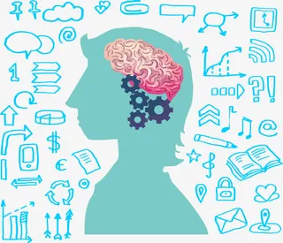 人类大脑思维模式图免抠