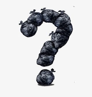垃圾袋组成的问题免抠