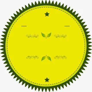 绿色锯齿形边框免抠