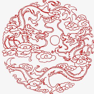 中国龙剪纸免抠