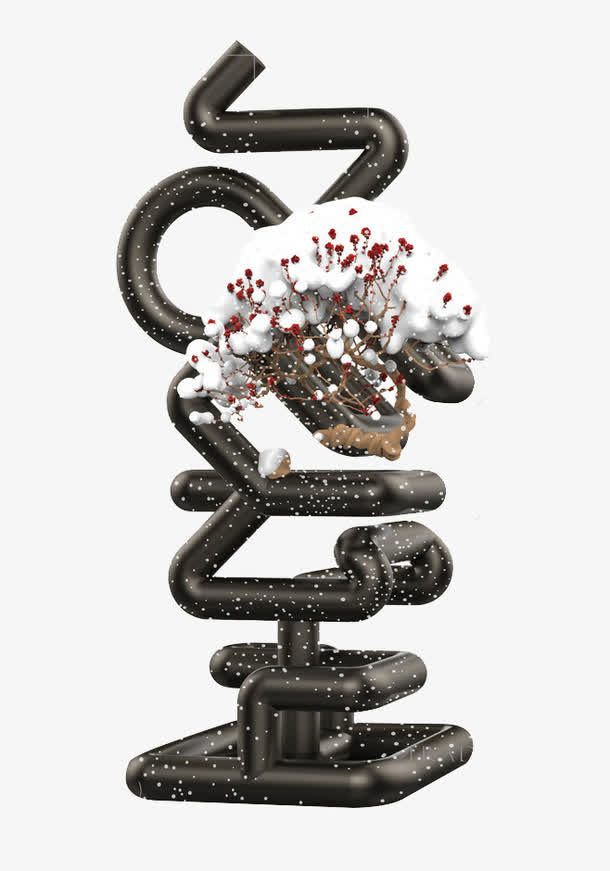 冬至3D特效字体免抠