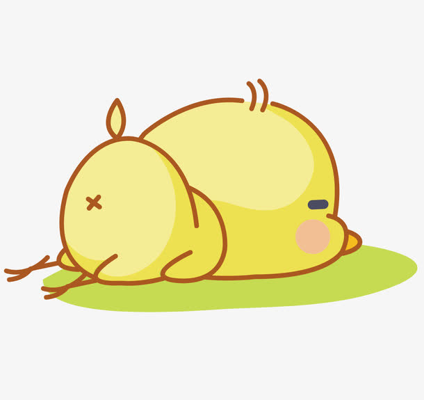 趴在地上的小鸭子免抠