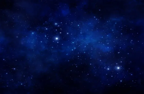 闪耀深蓝色星空七夕免抠
