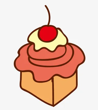 樱桃水果蛋糕手绘蛋糕草莓手绘蛋免抠