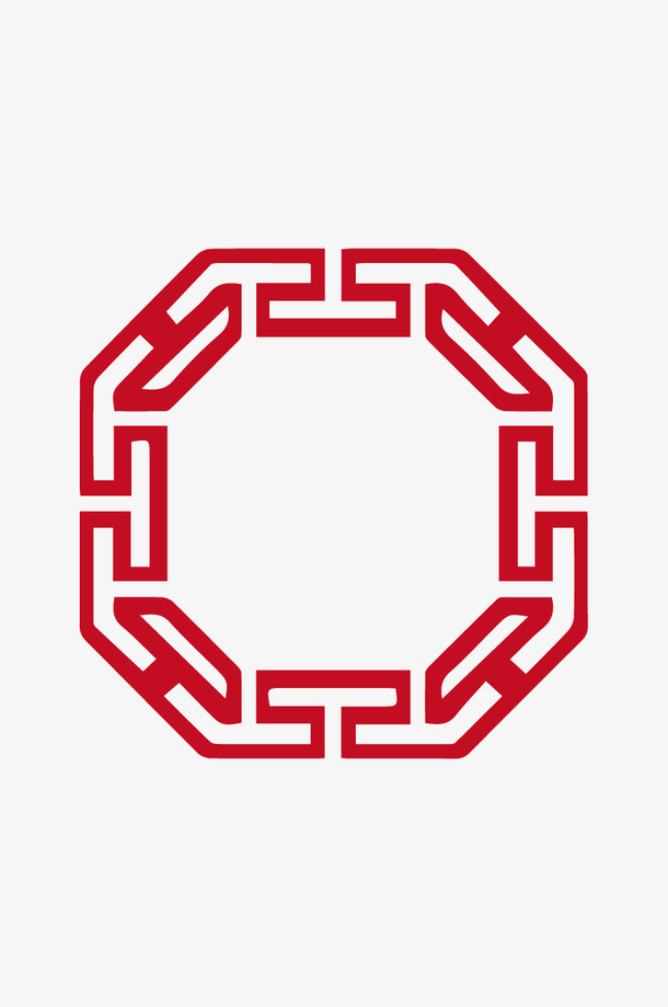 圆形中国风边框元素免抠