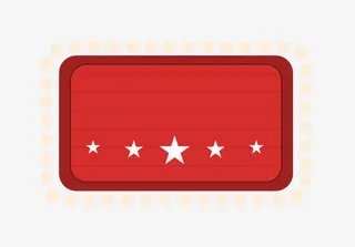 卡通红色招牌素材免抠