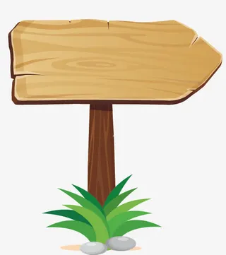 矢量手绘木牌免抠