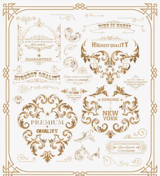 精致简约欧式标志免抠