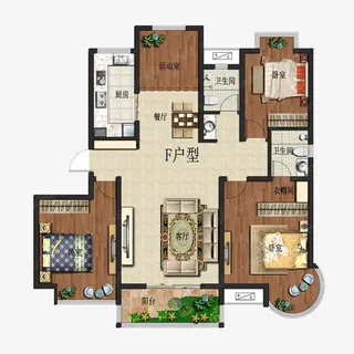 模型矢量图居室住宅免抠