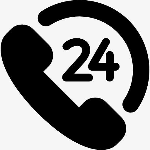 24小时客户服务图标免抠