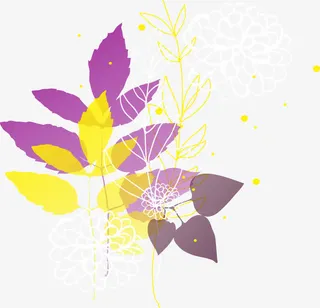 扁平化矢量树叶免抠